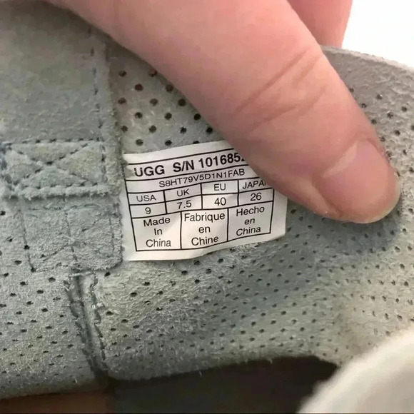 NWOT UGG Women's Classic Unlined Mini Perf Booties Light Blue Suede Size 9 - Picture 5 of 7